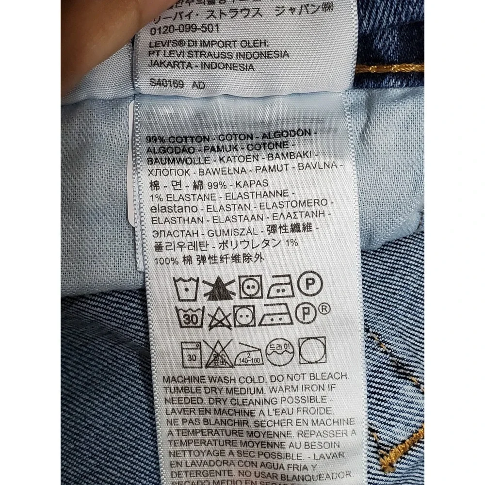 Levi's 550 Men Jeans 36X38 Blue Denim Relaxed Fit 35